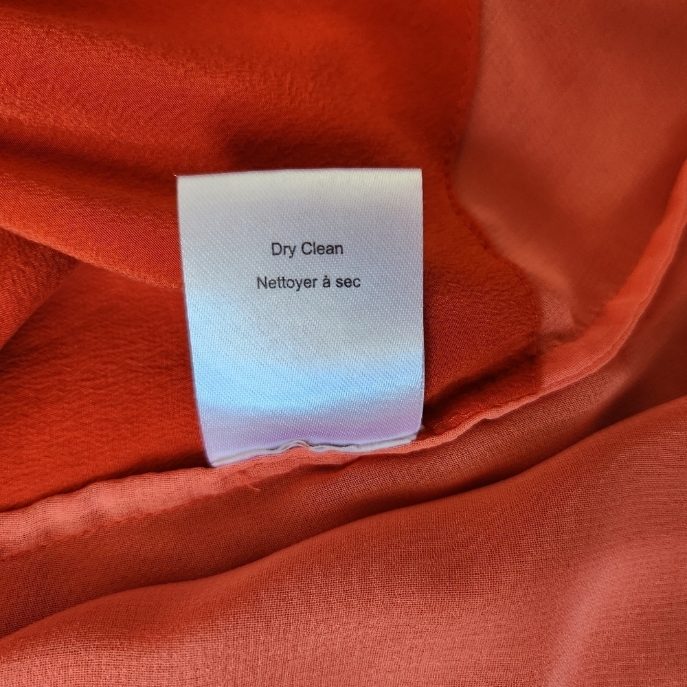 ARITZIA Babaton Orange 100 % Silk Tank Top Sleeveless Dress Size S Coquette - Picture 15 of 15